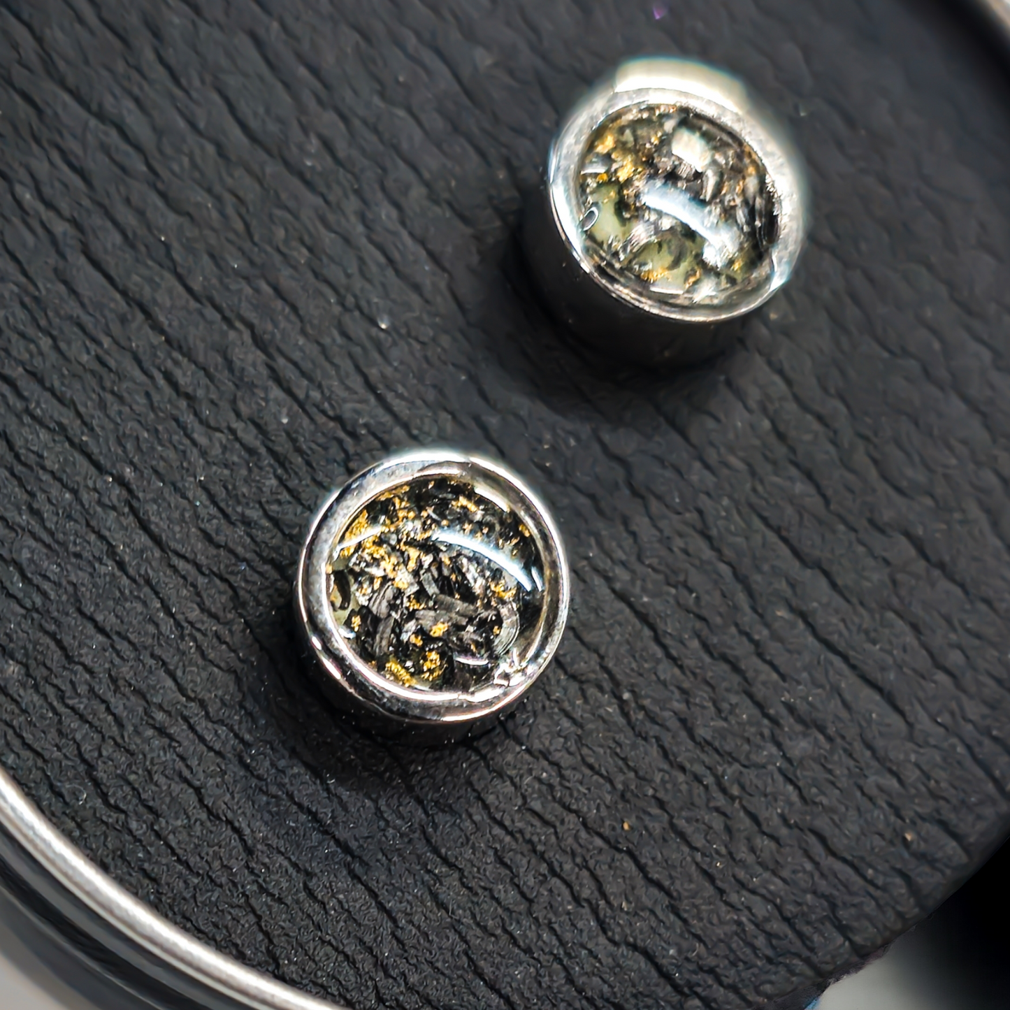 .925 Sterling Silver Meteorite shaving Earings