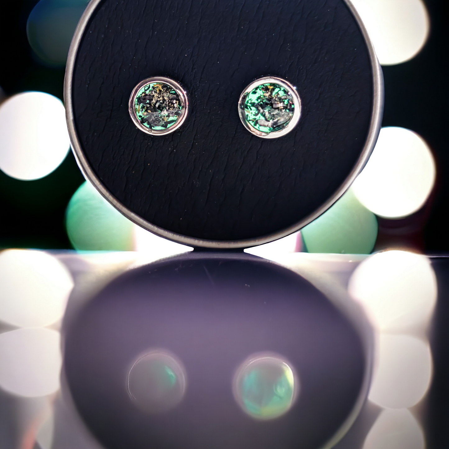 .925 Sterling Silver Meteorite shaving Earings