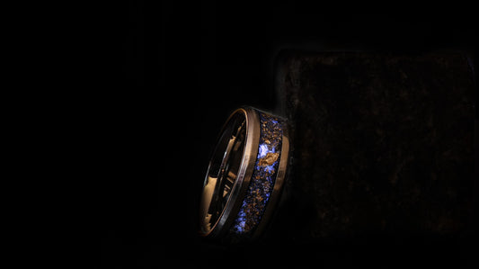 Meteorite gold leaf glow ring - D4RK M4TT3R 3D