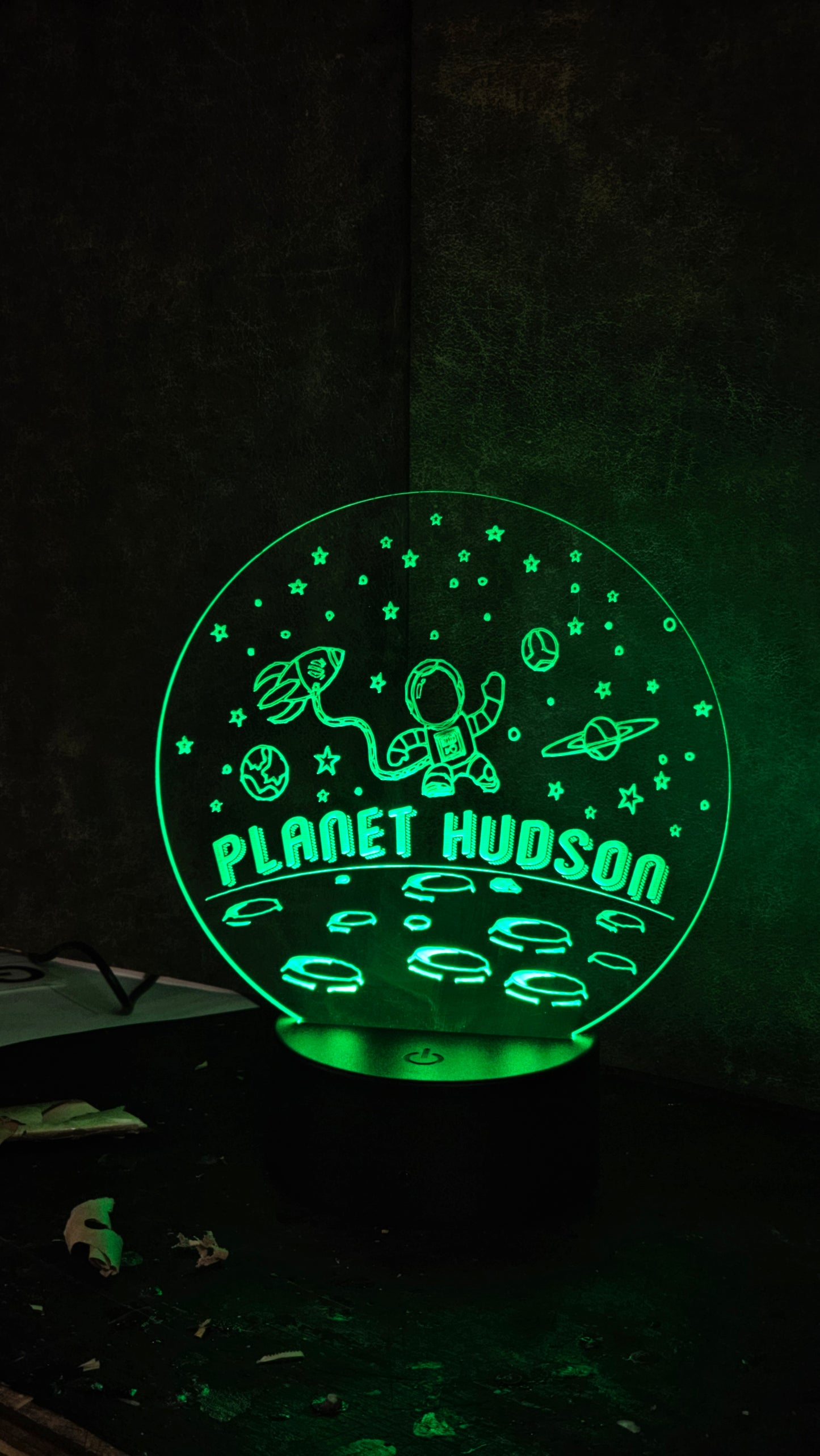 Custom Planet (name) LED light