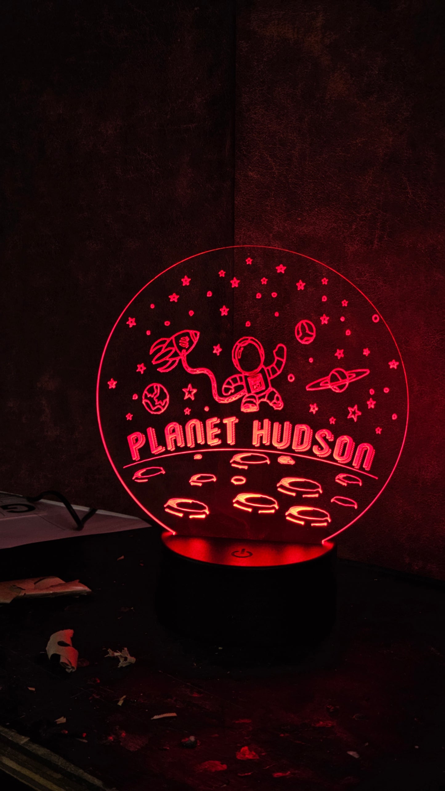 Custom Planet (name) LED light