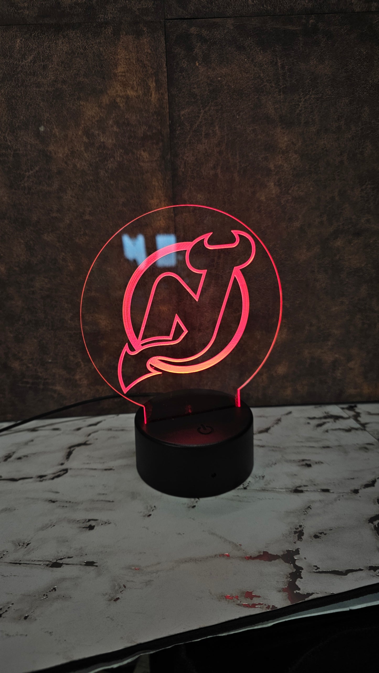 NJ Devils acrylic display