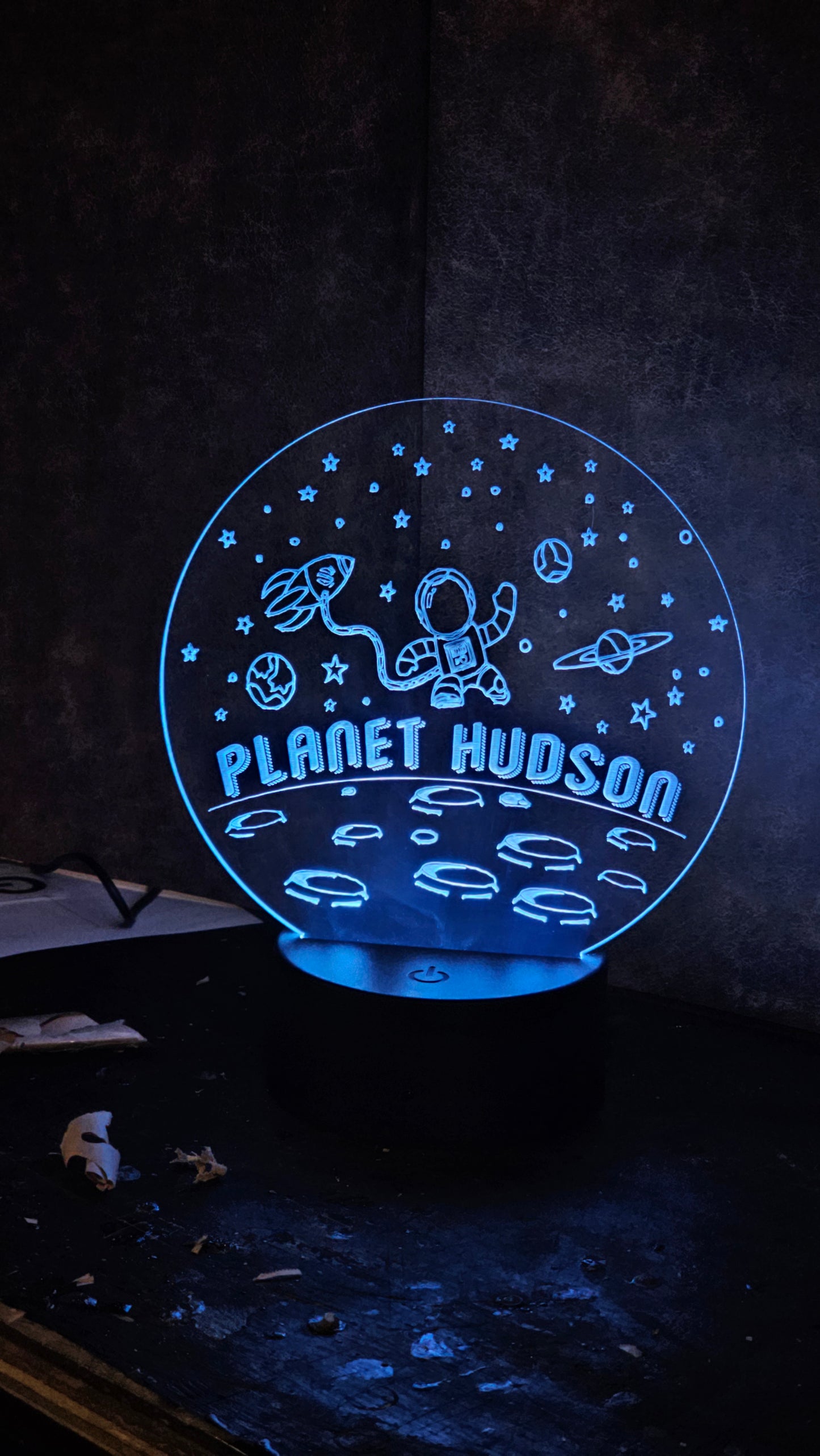 Custom Planet (name) LED light