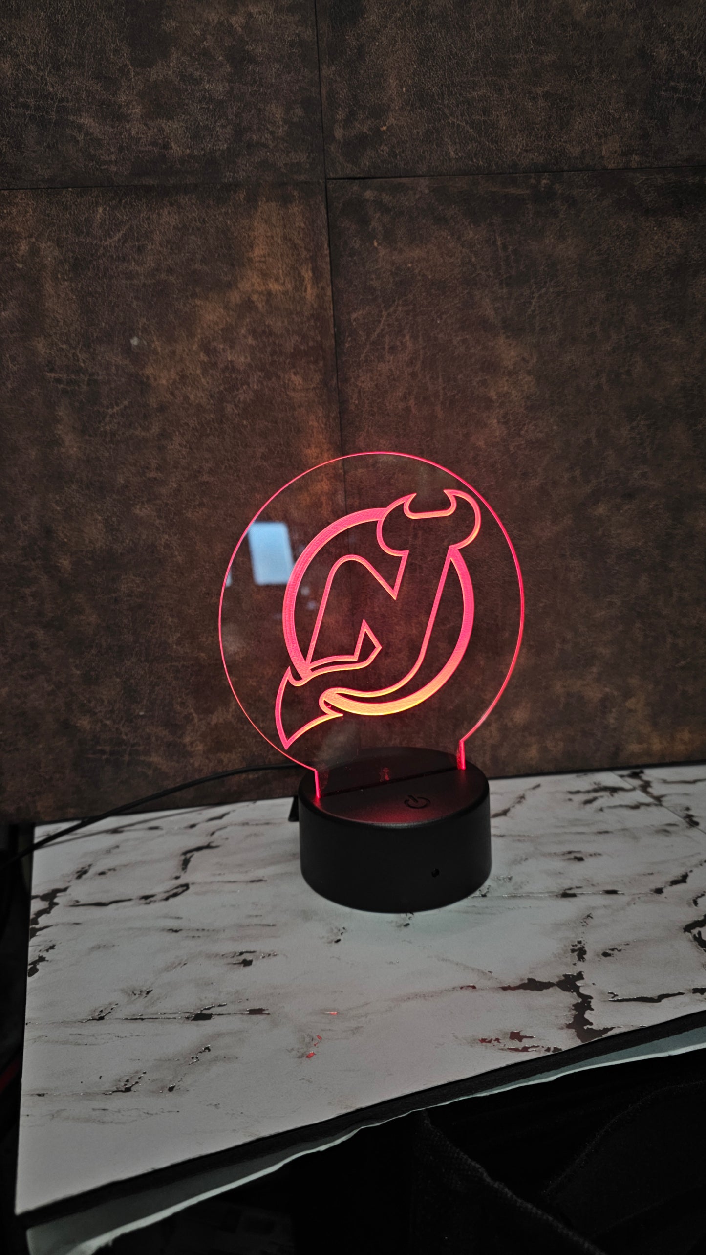 NJ Devils acrylic display